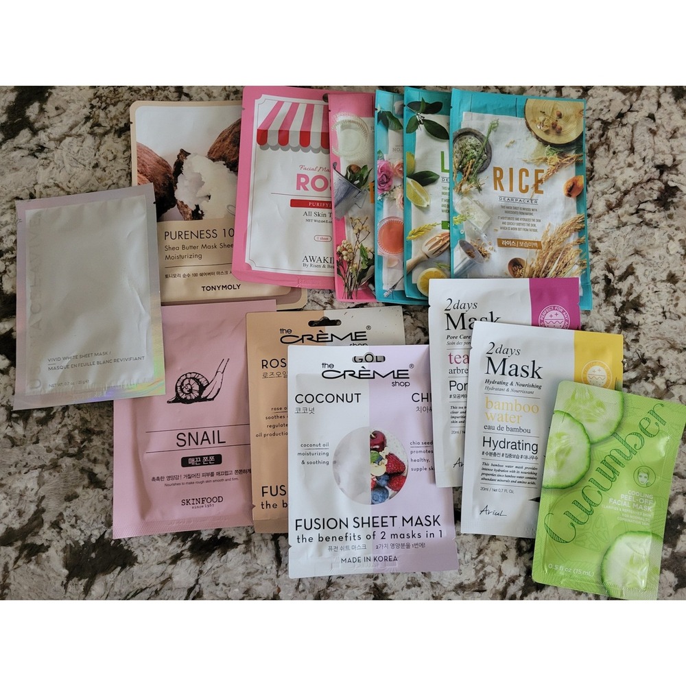 Mixed Face Sheet Mask Bundle 13 Pack Korean Skin‎ Care Set Skinfood Tony Moly